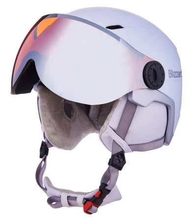 Blizzard W2W Double Visor white matt orange/lens silver mirror S2 dámská přilba
