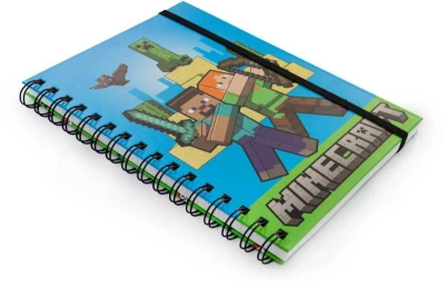 Blok kroužkový notes A5 Minecraft linkovaný dětský zápisník