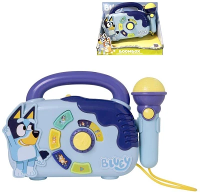 BLUEY Boombox baby hudební systém na baterie Světlo Zvuk BLUEY Boombox baby hudební systém na baterie Světlo Zvuk