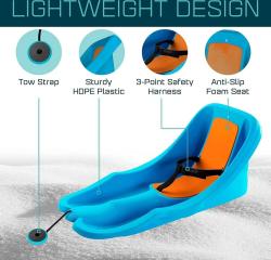 Boby Baby RIDER s opěrkou a popruhy pro miminko Modré plast