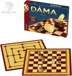 Bonaparte DŘEVO Hra Dáma + Mlýn 2v1 (společenská hra)