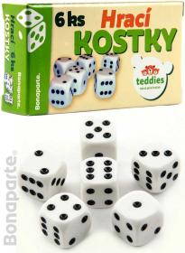Bonaparte Hra kostky hrací 13x13mm set 6ks (společenská hra) Bonaparte Hra kostky hrací 13x13mm set 6ks (společenská hra)