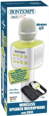 Bontempi Mikrofon bezdrátový karaoke v pouzdrře na baterie USB