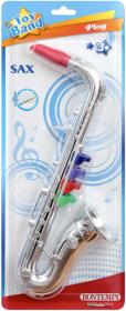 BONTEMPI Saxofon dětský stříbrný 4 klapky plast (hudební nástroje)