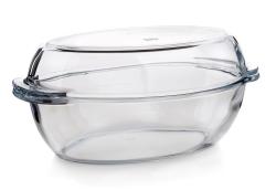 Borcam Pekáč ovál 2,2+1,8l 34x19,6cm skl.s poklicí Borcam Pekáč ovál 2,2+1,8l 34x19,6cm skl.s poklicí
