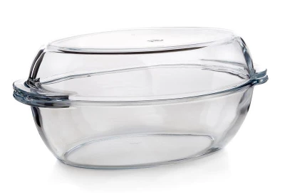 Borcam Pekáč ovál 2,2+1,8l 34x19,6cm skl.s poklicí Borcam Pekáč ovál 2,2+1,8l 34x19,6cm skl.s poklicí