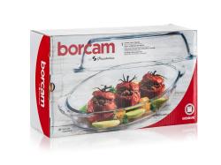 Borcam Pekáč ovál 2,2+1,8l 34x19,6cm skl.s poklicí