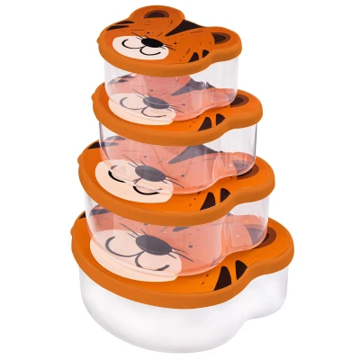 Box dětský sada 4díl.(200, 300, 500, 750ml) ZVÍŘÁTKA PH