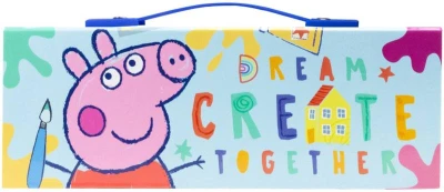 Box kreativní prasátko Peppa Pig výtvarné kreslicí potřeby