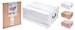 Box úložný 37x30x16cm s víkem, karton mix dekorů