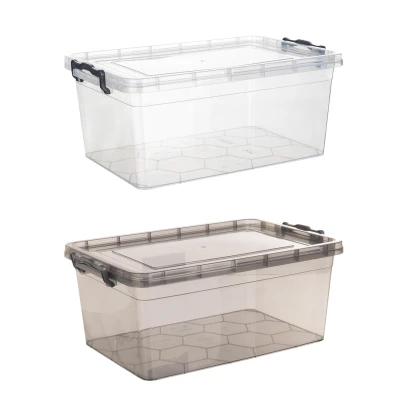 Brilanz Box úložný GEMA 14l, 42x27x18cm, víko, klip, PH ŠE/TRA