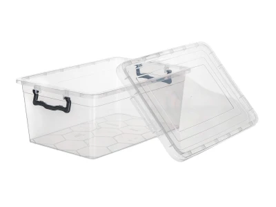 Brilanz Box úložný GEMA 14l, 42x27x18cm, víko, klip, PH ŠE/TRA