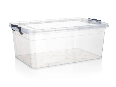 BRILANZ Box úložný GEMA 20l, 49x32,5x19,5cm, víko, klip, PH ŠE/TRA