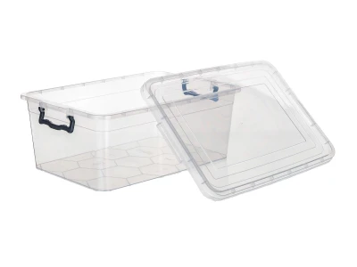 BRILANZ Box úložný GEMA 20l, 49x32,5x19,5cm, víko, klip, PH ŠE/TRA