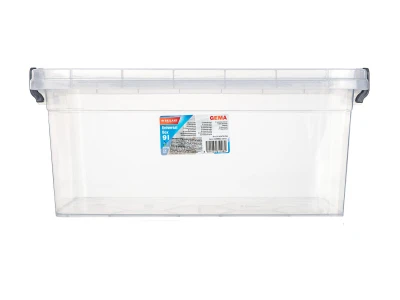BRILANZ Box úložný GEMA 9l, 36,5x24,5x15,5cm, víko, klip, PH ŠE/TRA