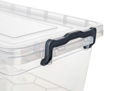 BRILANZ Box úložný GEMA 9l, 36,5x24,5x15,5cm, víko, klip, PH ŠE/TRA