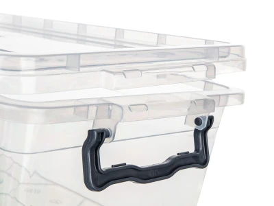 BRILANZ Box úložný GEMA 9l, 36,5x24,5x15,5cm, víko, klip, PH ŠE/TRA