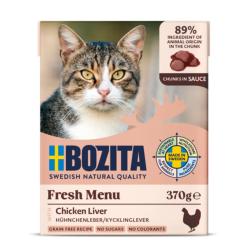 Bozita Cat kousky v omáčce s kuřecími játry, tetrapak 370 g (bal. 6 ks) Bozita Cat kousky v omáčce s kuřecími játry, tetrapak 370 g (bal. 6 ks)