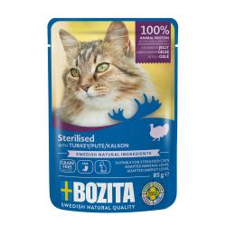 Bozita Cat Sterilised kousky v želé s krůtím, kapsička 85 g