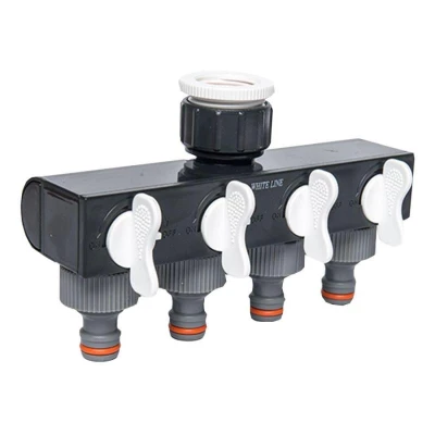 Bradas Adaptér na kohoutek-rozdělovač 4cestný,1"-3/4",WL-3033,WHITE LINE Bradas Adaptér na kohoutek-rozdělovač 4cestný,1"-3/4",WL-3033,WHITE LINE