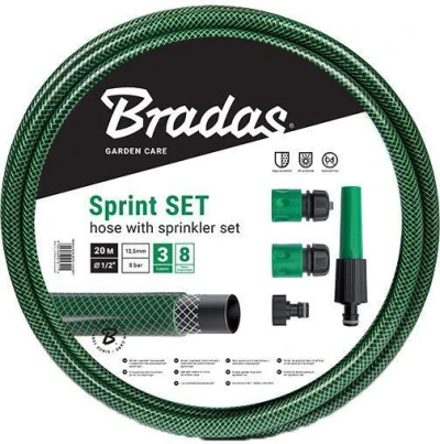 Bradas Hadice SPRINT 1/2" (20m), neprůhledná ZE + příslušenství