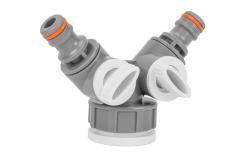 Bradas Rozdvojka s ventilem pro 2 rychlospojky 1" + 3/4", WL-2222, WHITE LINE Bradas Rozdvojka s ventilem pro 2 rychlospojky 1" + 3/4", WL-2222, WHITE LINE