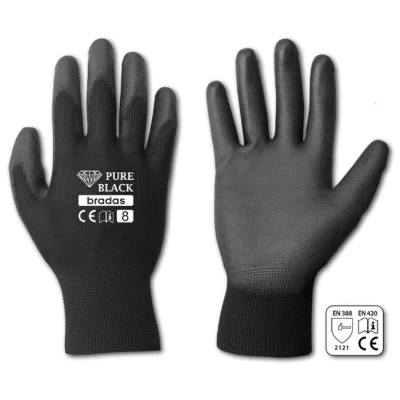 Bradas Rukavice PURE BLACK PU 8 Bradas Rukavice PURE BLACK PU 8