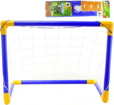 Branka fotbalová modrožlutá 48x27x33cm set s míčkem plast Branka fotbalová modrožlutá 48x27x33cm set s míčkem plast