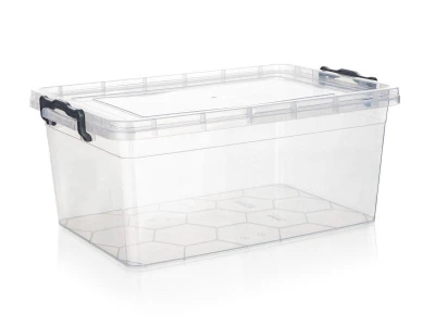 Brilanz Box úložný GEMA 14l, 42x27x18cm, víko, klip, PH ŠE/TRA