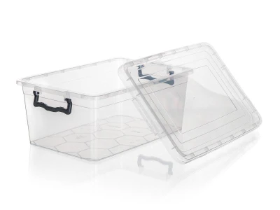 Brilanz Box úložný GEMA 14l, 42x27x18cm, víko, klip, PH ŠE/TRA