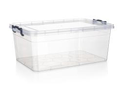 BRILANZ Box úložný GEMA 20l, 49x32,5x19,5cm, víko, klip, PH ŠE/TRA