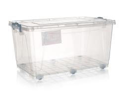 BRILANZ Box úložný GEMA 50l, 61,5x39x32cm, víko, klip, kolečka, PH ŠE/TRA BRILANZ Box úložný GEMA 50l, 61,5x39x32cm, víko, klip, kolečka, PH ŠE/TRA