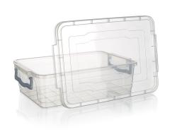 BRILANZ Box úložný GEMA 7l, 37x25x12cm, víko, klip, PH ŠE/TRA