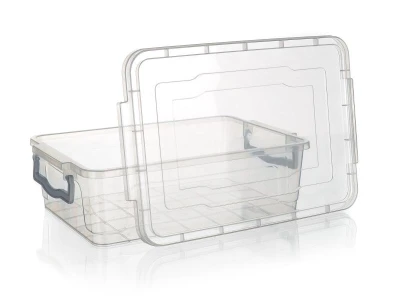 BRILANZ Box úložný GEMA 7l, 37x25x12cm, víko, klip, PH ŠE/TRA