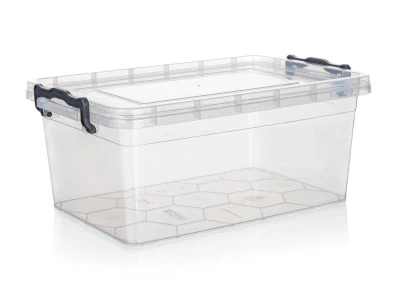 BRILANZ Box úložný GEMA 9l, 36,5x24,5x15,5cm, víko, klip, PH ŠE/TRA BRILANZ Box úložný GEMA 9l, 36,5x24,5x15,5cm, víko, klip, PH ŠE/TRA