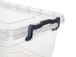 BRILANZ Box úložný GEMA 9l, 36,5x24,5x15,5cm, víko, klip, PH ŠE/TRA