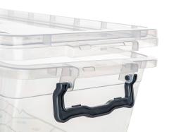 BRILANZ Box úložný GEMA 9l, 36,5x24,5x15,5cm, víko, klip, PH ŠE/TRA
