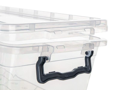 BRILANZ Box úložný GEMA 9l, 36,5x24,5x15,5cm, víko, klip, PH ŠE/TRA
