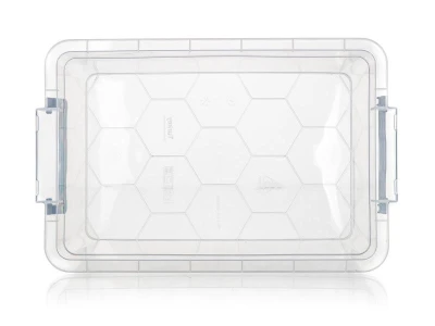 BRILANZ Box úložný GEMA 9l, 36,5x24,5x15,5cm, víko, klip, PH ŠE/TRA