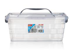 BRILANZ Box úložný VILARD 5l,29x22x13cm,víko,klip,madlo,PH KOUŘ/TRA