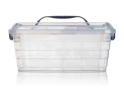 BRILANZ Box úložný VILARD 5l,29x22x13cm,víko,klip,madlo,PH KOUŘ/TRA
