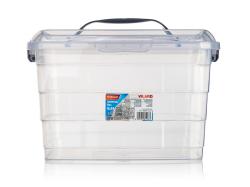 BRILANZ Box úložný VILARD 8,5l,31x24x21cm,víko,klip,madlo,PH KOUŘ/TRA