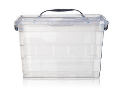 BRILANZ Box úložný VILARD 8,5l,31x24x21cm,víko,klip,madlo,PH KOUŘ/TRA