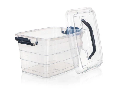 BRILANZ Box úložný VILARD 8,5l,31x24x21cm,vieko,klip,úchyt,PH DYM/TRA