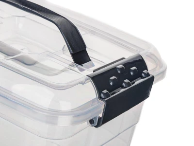 BRILANZ Box úložný VILARD 8,5l,31x24x21cm,vieko,klip,úchyt,PH DYM/TRA