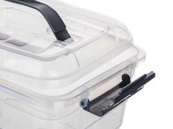 BRILANZ Box úložný VILARD 8,5l,31x24x21cm,víko,klip,madlo,PH KOUŘ/TRA