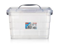 BRILANZ Box úložný VILARD 8,5l,31x24x21cm,víko,klip,madlo,PH KOUŘ/TRA (VÝPRODEJ)