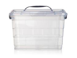 BRILANZ Box úložný VILARD 8,5l,31x24x21cm,víko,klip,madlo,PH KOUŘ/TRA (VÝPRODEJ)