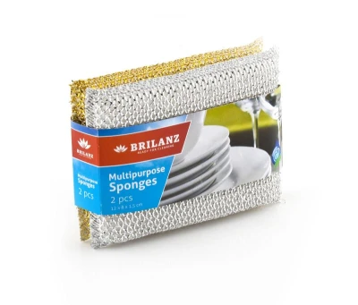 BRILANZ Houbička na nádobí víceúčelová 12x8cm ZLA,STŘ (2ks)