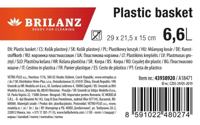 BRILANZ Košík 29x21,5x15cm PH ANTR